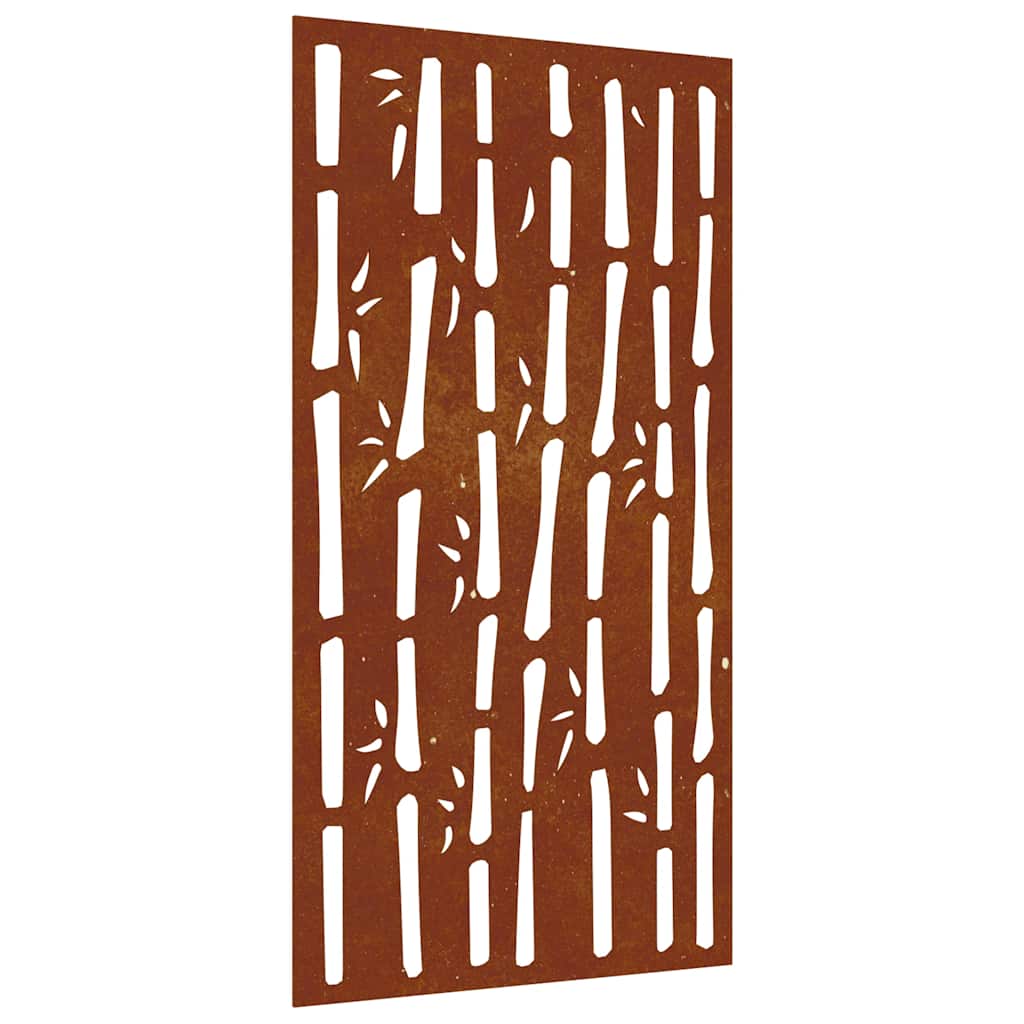 vidaXL Garten-Wanddeko 105x55 cm Cortenstahl Bambus-Design