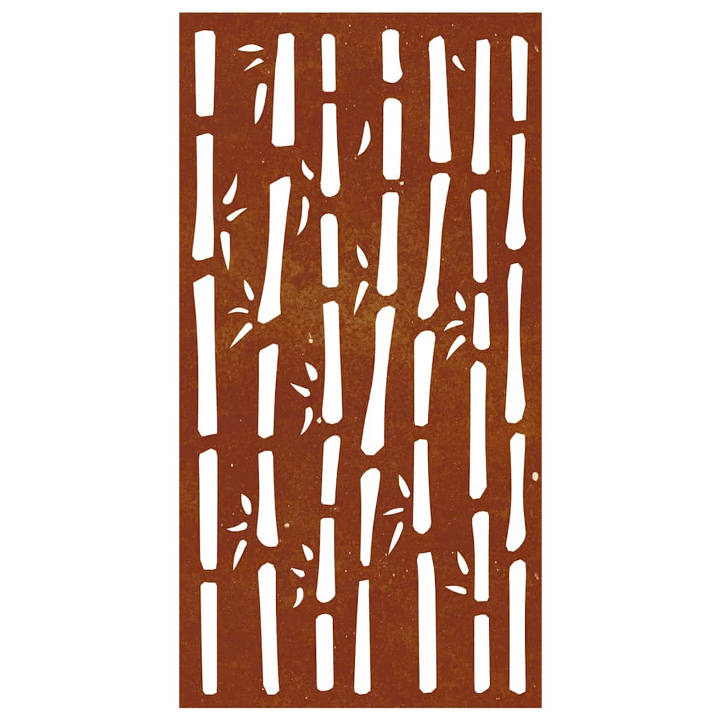vidaXL Garten-Wanddeko 105x55 cm Cortenstahl Bambus-Design