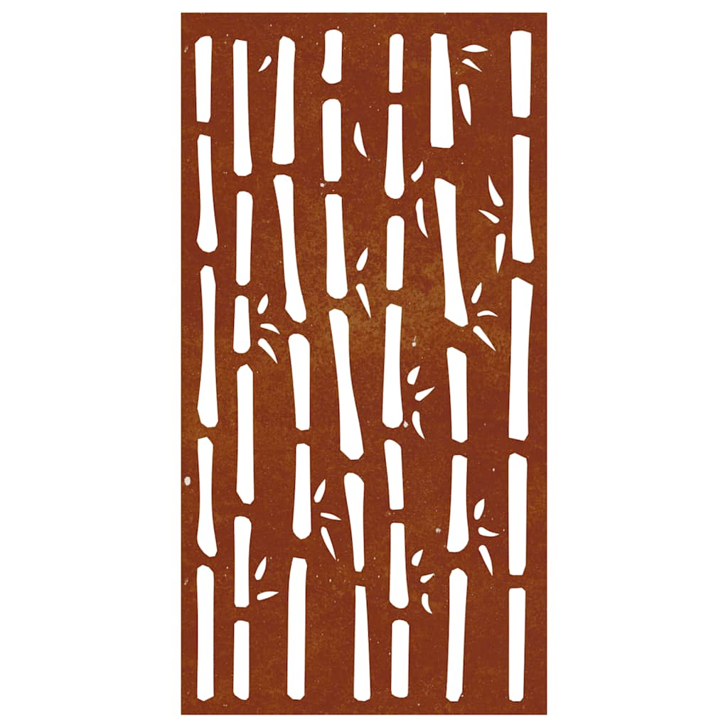 vidaXL Garten-Wanddeko 105x55 cm Cortenstahl Bambus-Design