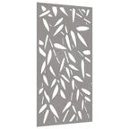 vidaXL Garten-Wanddeko 105x55 cm Cortenstahl Bambusblatt-Design
