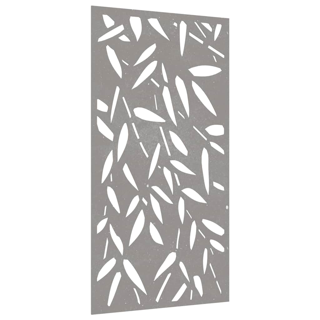 vidaXL Garten-Wanddeko 105x55 cm Cortenstahl Bambusblatt-Design