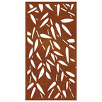 vidaXL Garten-Wanddeko 105x55 cm Cortenstahl Bambusblatt-Design