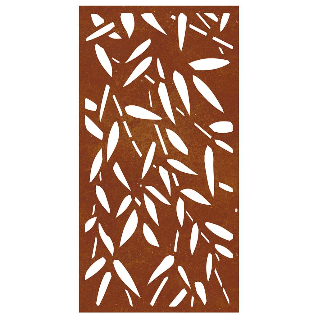 vidaXL Garten-Wanddeko 105x55 cm Cortenstahl Bambusblatt-Design