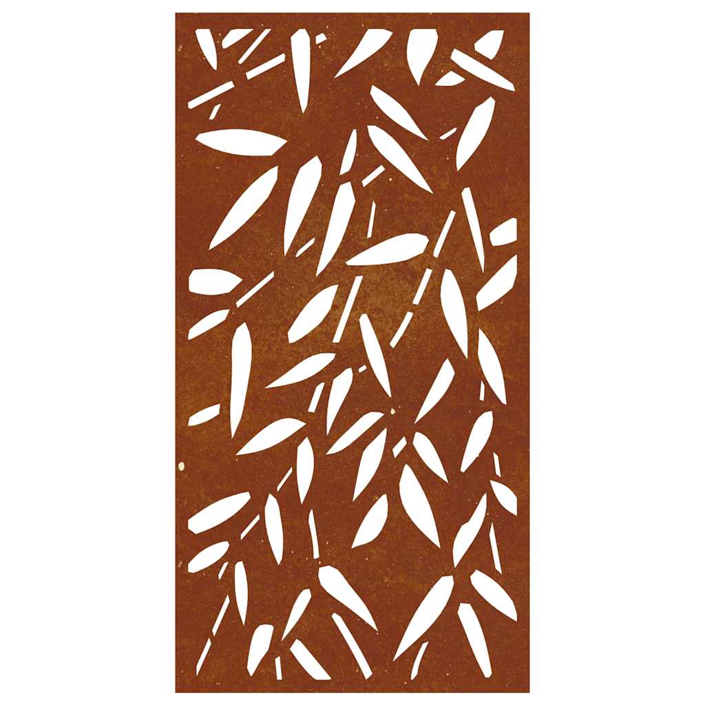 vidaXL Garten-Wanddeko 105x55 cm Cortenstahl Bambusblatt-Design