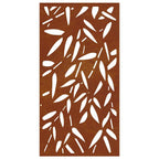 vidaXL Garten-Wanddeko 105x55 cm Cortenstahl Bambusblatt-Design