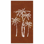 vidaXL Garten-Wanddeko 105x55 cm Cortenstahl Palmen-Design