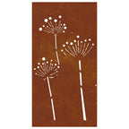 vidaXL Garten-Wanddeko 105x55 cm Cortenstahl Blumen-Design