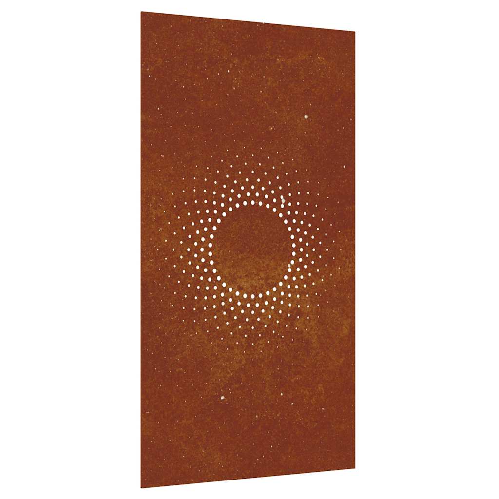 vidaXL Garten-Wanddeko 105x55 cm Cortenstahl Sonne-Design