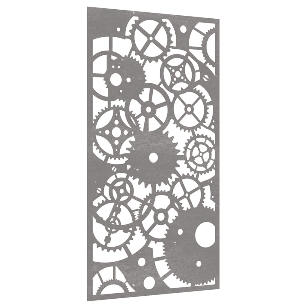 vidaXL Garten-Wanddeko 105x55 cm Cortenstahl Zahnrad-Design