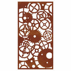 vidaXL Garten-Wanddeko 105x55 cm Cortenstahl Zahnrad-Design