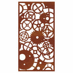 vidaXL Garten-Wanddeko 105x55 cm Cortenstahl Zahnrad-Design