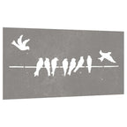 vidaXL Garten-Wanddeko 105x55 cm Cortenstahl Vogel-Design