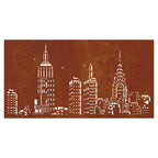 vidaXL Garten-Wanddeko 105x55 cm Cortenstahl Skyline-Design