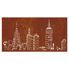 vidaXL Garten-Wanddeko 105x55 cm Cortenstahl Skyline-Design