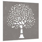 vidaXL Garten-Wanddeko 55x55 cm Cortenstahl Baum-Design