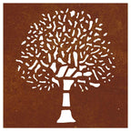 vidaXL Garten-Wanddeko 55x55 cm Cortenstahl Baum-Design