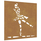 vidaXL Garten-Wanddeko 55x55 cm Cortenstahl Balletttänzerin