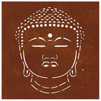 vidaXL Garten-Wanddeko 55x55 cm Cortenstahl Buddha-Kopf