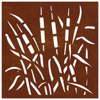vidaXL Garten-Wanddeko 55x55 cm Cortenstahl Gras-Design