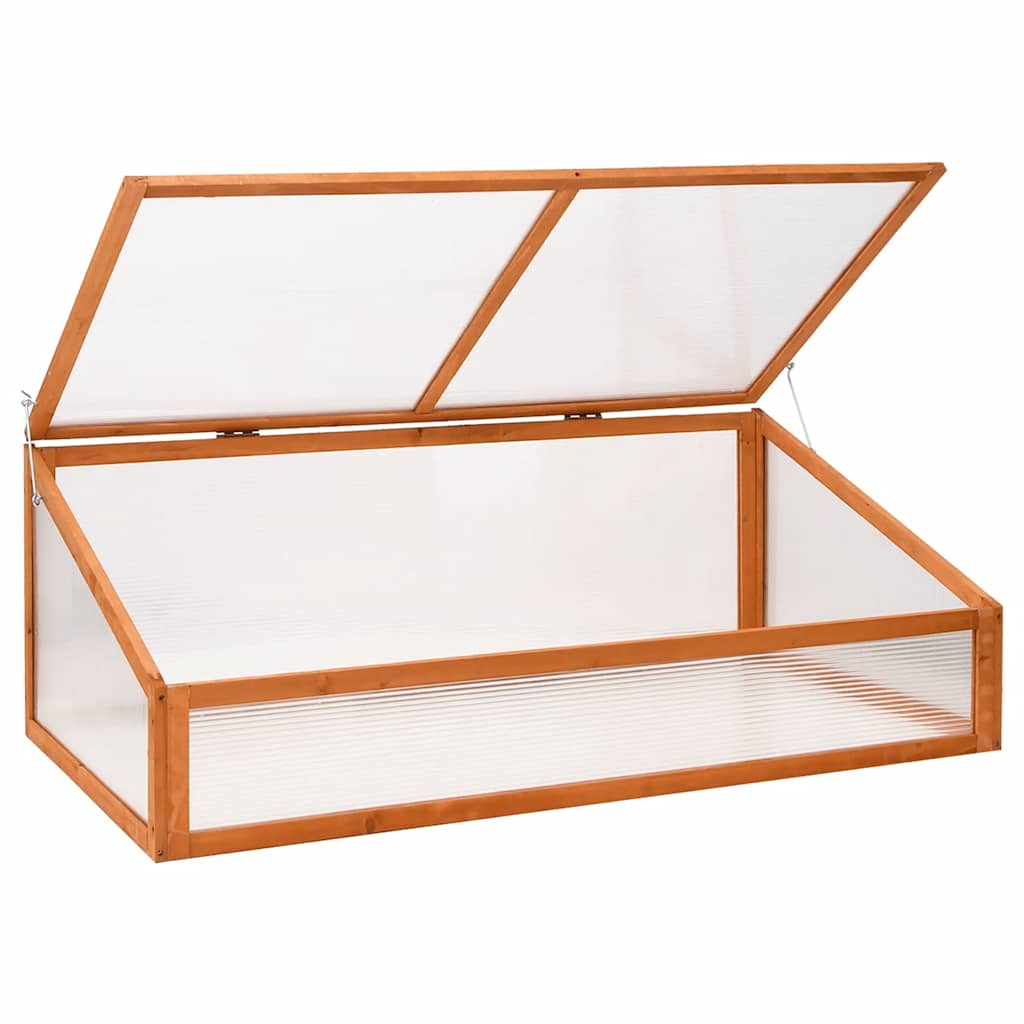 vidaXL Gewächshaus Orange 110x56x39 cm Tannenholz