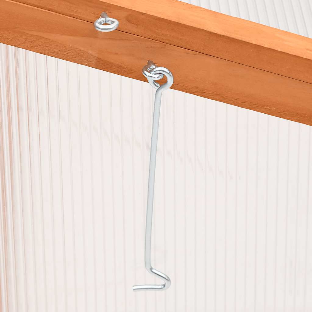 vidaXL Gewächshaus Orange 110x56x39 cm Tannenholz
