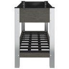 vidaXL Garten-Hochbeet mit Ablage Grau 100x50x75 cm WPC