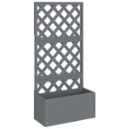 vidaXL Blumenkasten mit Rankgitter Grau 65x33x135 cm WPC