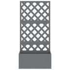 vidaXL Blumenkasten mit Rankgitter Grau 65x33x135 cm WPC