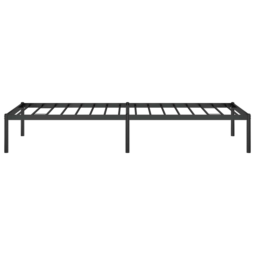 vidaXL Bettgestell Metall Schwarz 75x190 cm