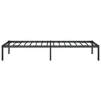 vidaXL Bettgestell Metall Schwarz 75x190 cm