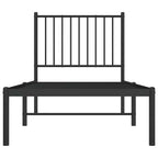 vidaXL Bettgestell mit Kopfteil Metall Schwarz 75x190 cm