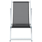 vidaXL Strandstühle 2 Stk. Klappbar Grau Aluminium und Textilene