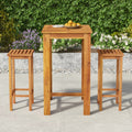 vidaXL 3-tlg. Gartenbar-Set Massivholz Akazie