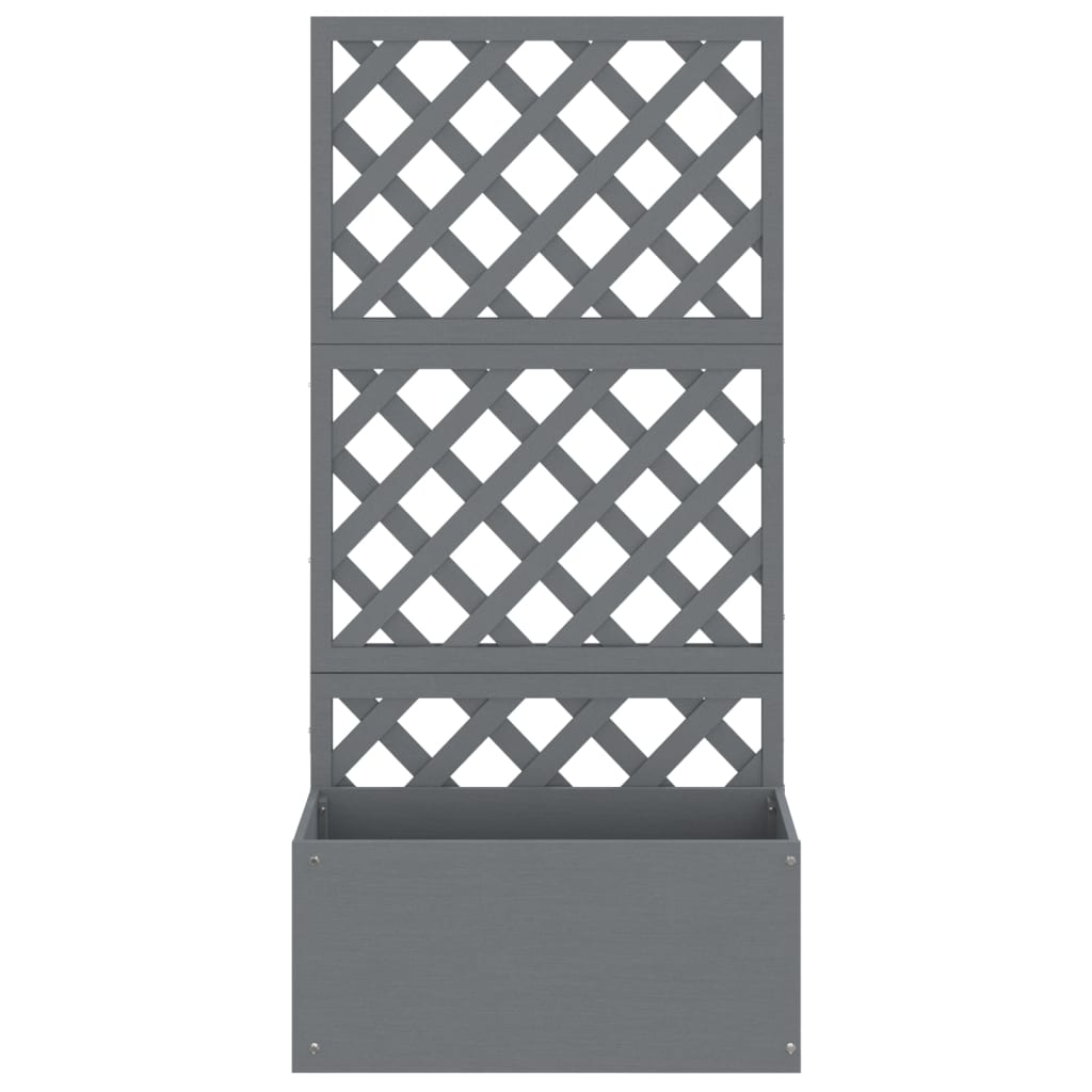 vidaXL Blumenkästen mit Rankgittern 2 Stk. Grau 65x33x135 cm WPC