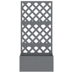 vidaXL Blumenkästen mit Rankgittern 2 Stk. Grau 65x33x135 cm WPC