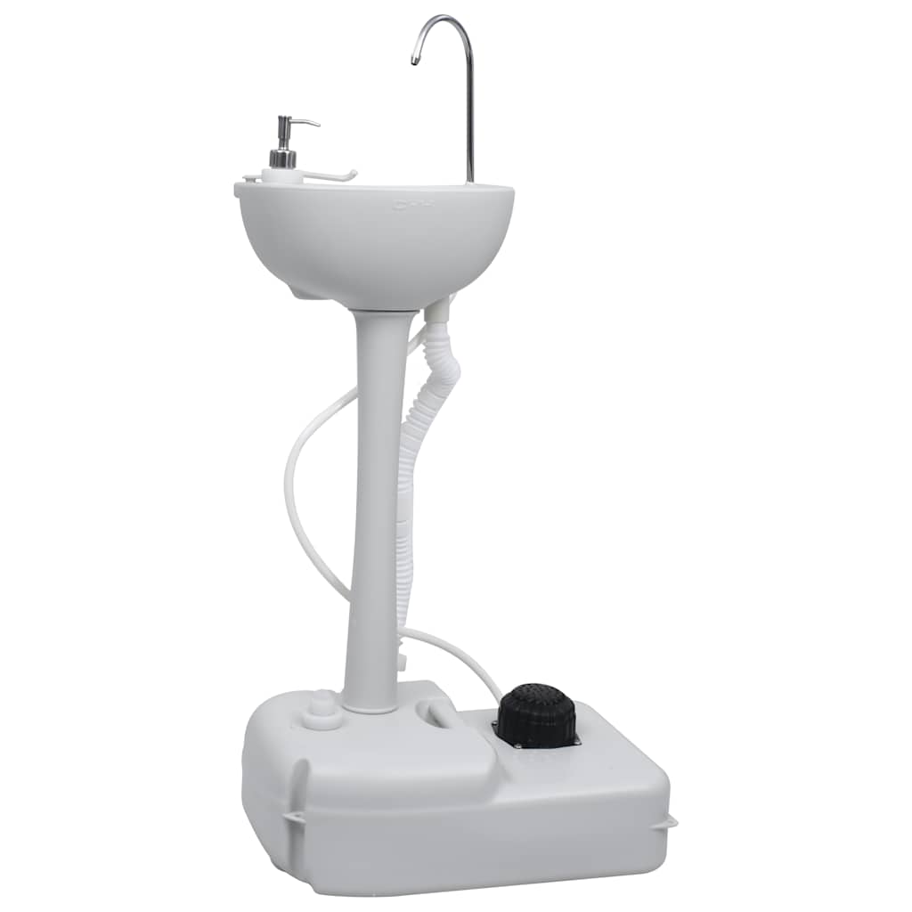 vidaXL Tragbare Campingtoilette mit Waschbecken