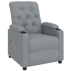 vidaXL Massage-Relaxsessel, hellgrauer Stoff
