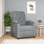 vidaXL Massage-Relaxsessel, hellgrauer Stoff