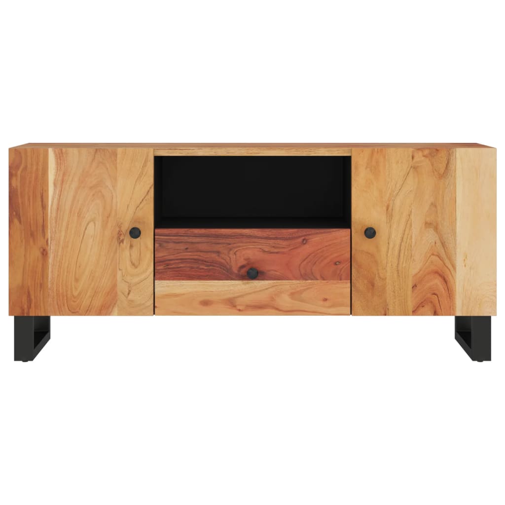 vidaXL TV-Schrank 105x33,5x46 cm Massivholz Akazie & Holzwerkstoff