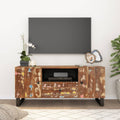 vidaXL TV-Schrank 105x33,5x46 cm Altholz Massiv & Holzwerkstoff