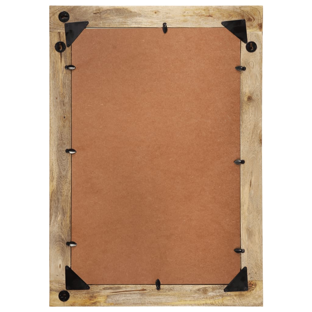 vidaXL Spiegel 70x50 cm Massivholz Mango und Glas