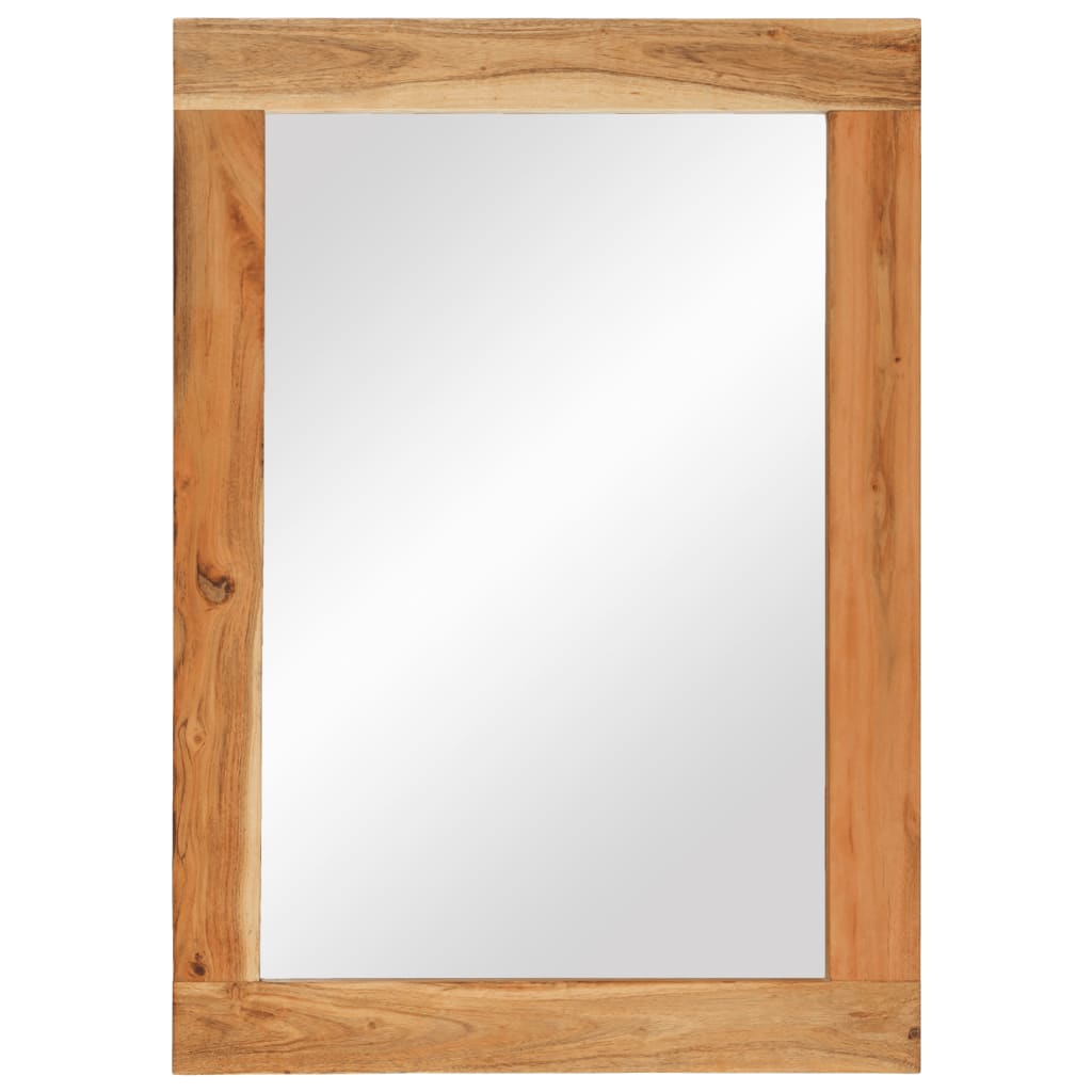 vidaXL Spiegel 70x50 cm Massivholz Akazie und Glas