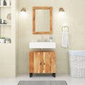 vidaXL Spiegel 70x50 cm Massivholz Akazie und Glas