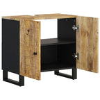 vidaXL Waschbeckenunterschrank Massivholz Mango und Holzwerkstoff