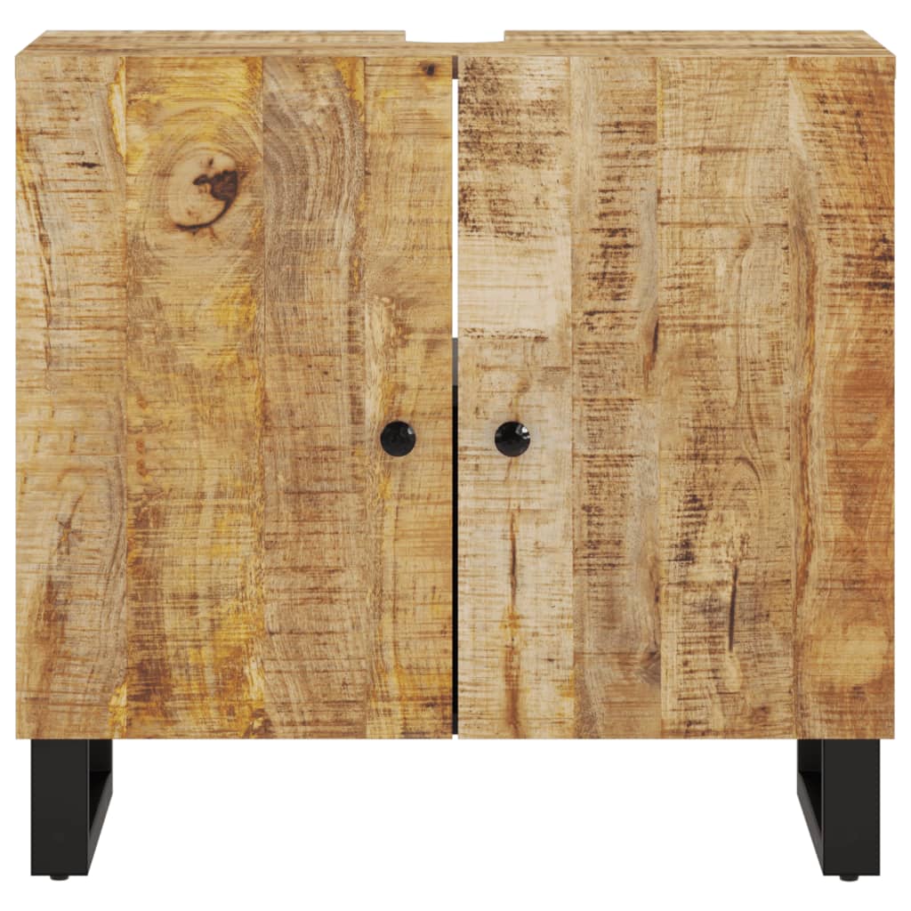 vidaXL Waschbeckenunterschrank Massivholz Mango und Holzwerkstoff