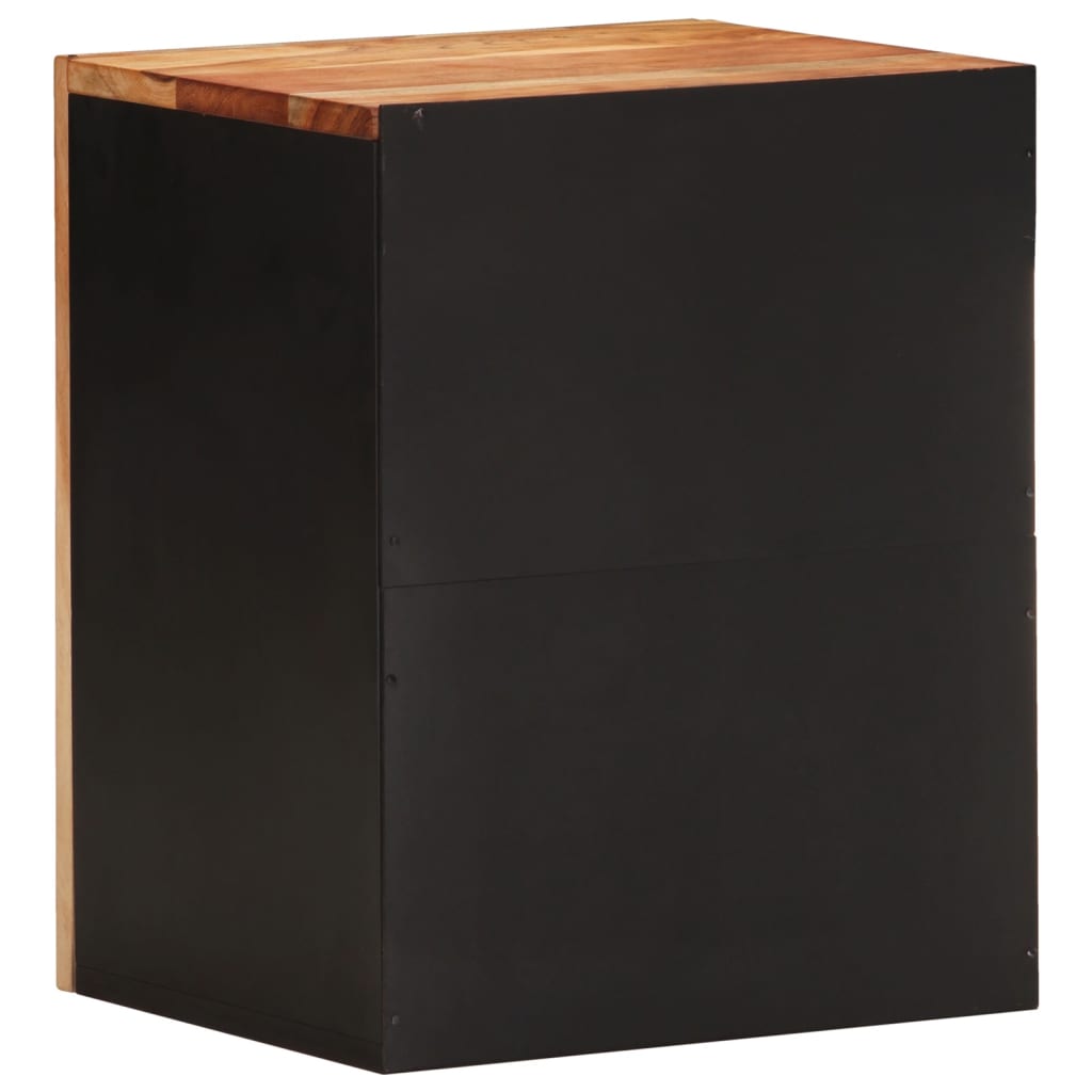vidaXL Bad-Wandschrank 38x33x48 cm Massivholz Akazie