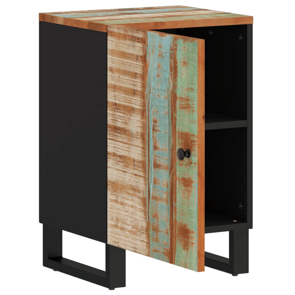vidaXL Badschrank 38x33x58 cm Altholz Massiv