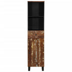 vidaXL Badschrank 38x33x160 cm Altholz Massivholz
