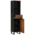 vidaXL Badschrank 38x33x160 cm Altholz Massivholz