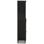 vidaXL Badschrank 38x33x160 cm Altholz Massivholz